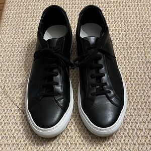 Common Projects Black and White Leather Sneakers